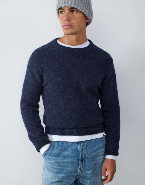 Balmohk – Granatowy dzianinowy sweter - view 1