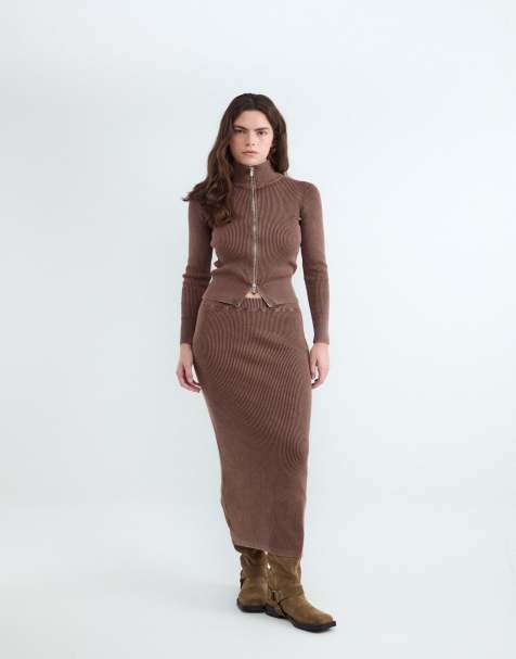 Balmohk - Jupe mi-longue - Marron1 - view 1