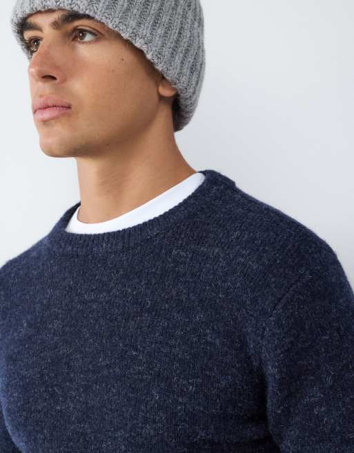 Balmohk Knitted pullover in navy blue, 4 of 4