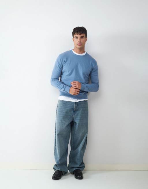 Balmohk Knitted pullover in navy blue, 2 of 5