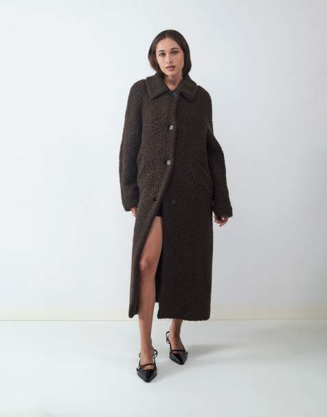 Balmohk – Langer Mantel in Kaffeebohnenbraun - view 1