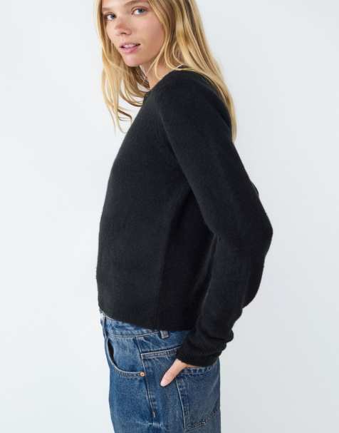 Balmohk - Maglione lavorato nero - view 1