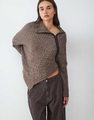 Balmohk - Strickpullover in Kaffeebohnenbraun-Brown