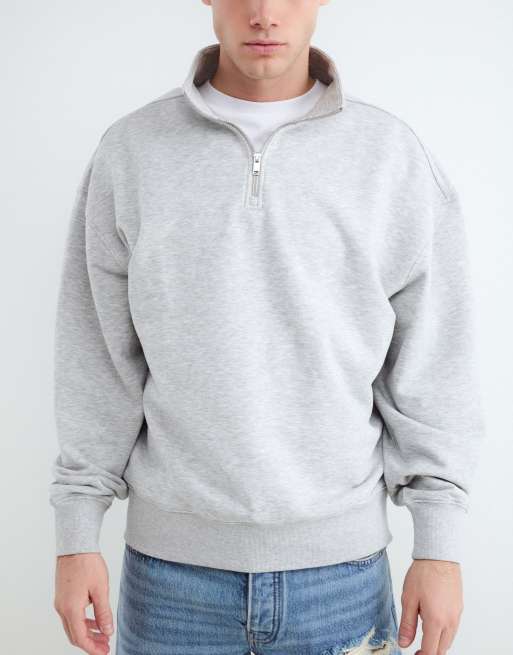 Balmohk - Sweatshirt in gemêleerd middengrijs, 4 van 4