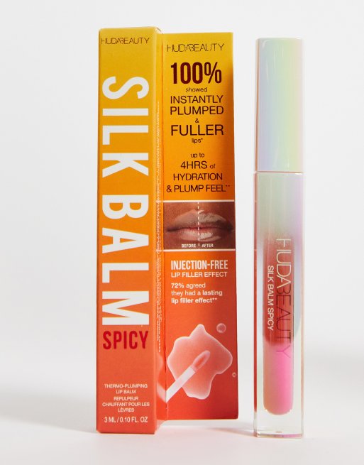 Bálsamo labial voluminizador de efecto calor Silk Balm Spicy de Huda Beauty, 2 de 4