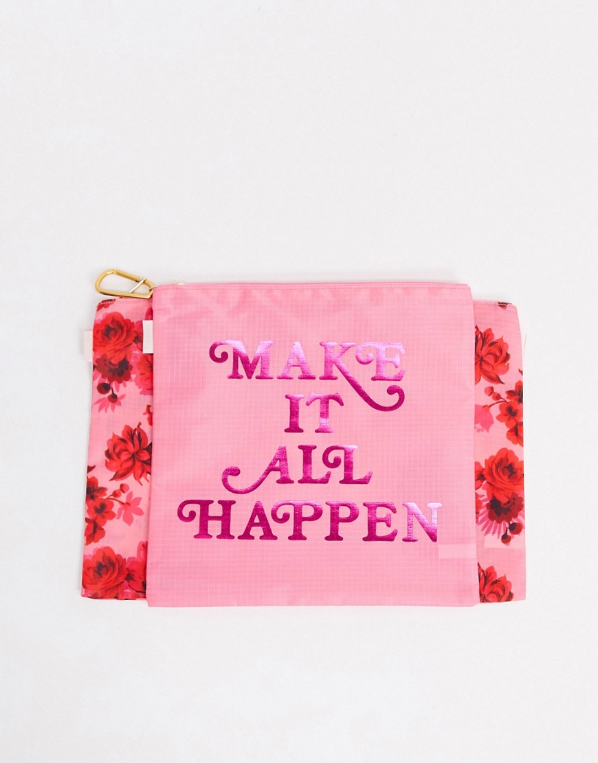 Ban Do – Två små väskor i rosa och blommigt mönster