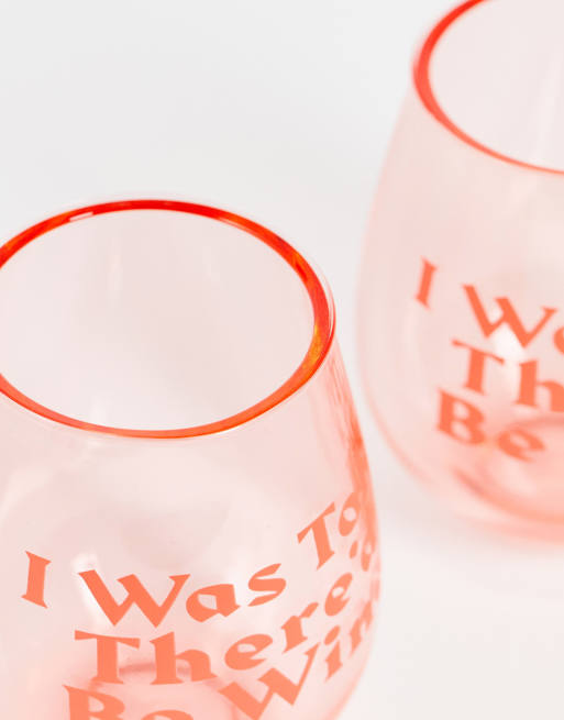 Ban Do - Wijnglazen set met 'I was told there'd be wine', 3 van 4