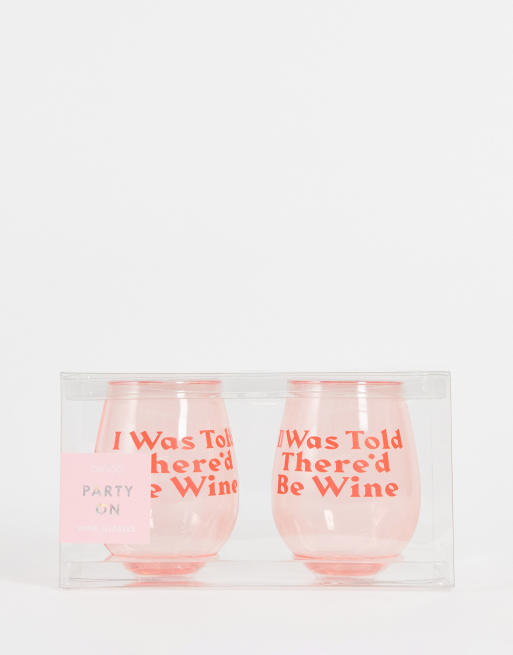 Ban Do - Wijnglazen set met 'I was told there'd be wine', 4 van 4