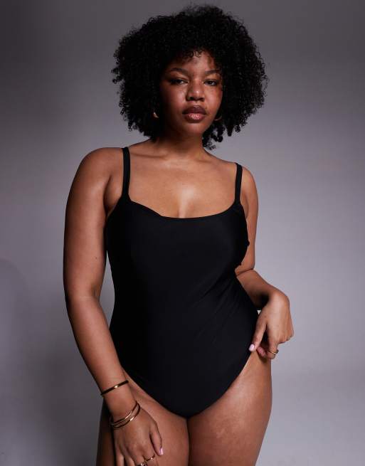 Bañador negro moldeador con aros ocultos Revenge de ASOS DESIGN Curve, 4 de 4