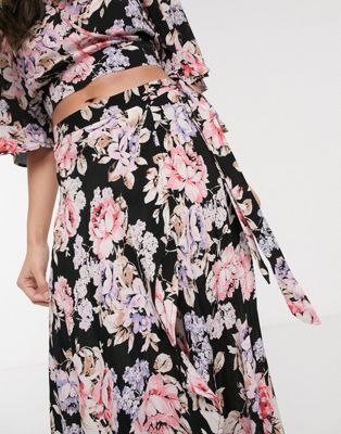 flower maxi skirt