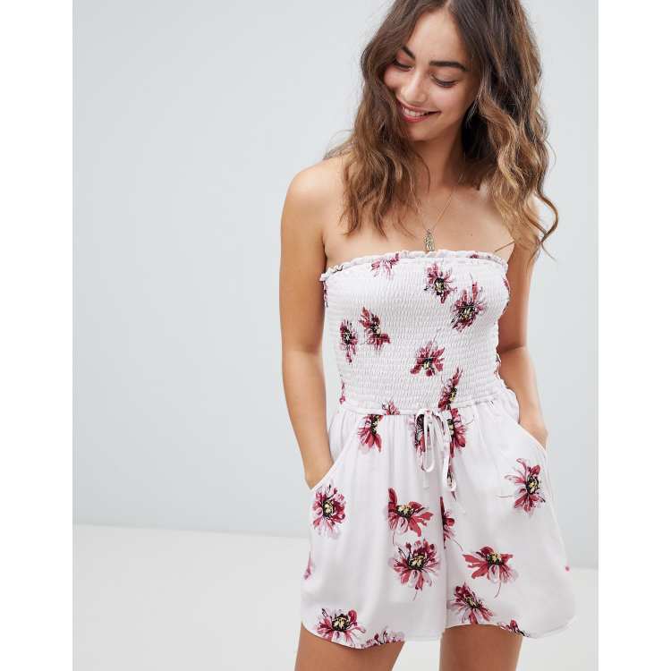 Flroal Bandeau Romper