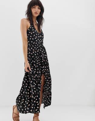 band of gypsies black floral dress