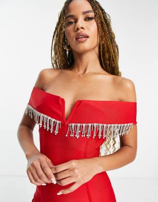 tassel trim dress