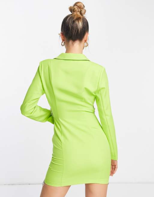 Lime green store blazer dress