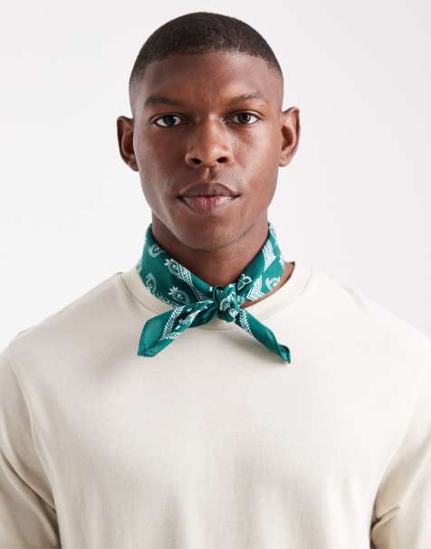 Bandana verde oscuro con estampado de cachemir de ASOS DESIGN - view 1