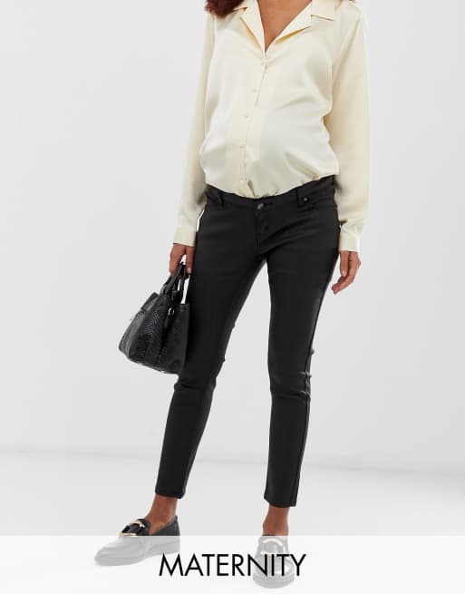 Bandia Maternity – Knöchellange, enge Jeans mit entfernbarem Bauchband