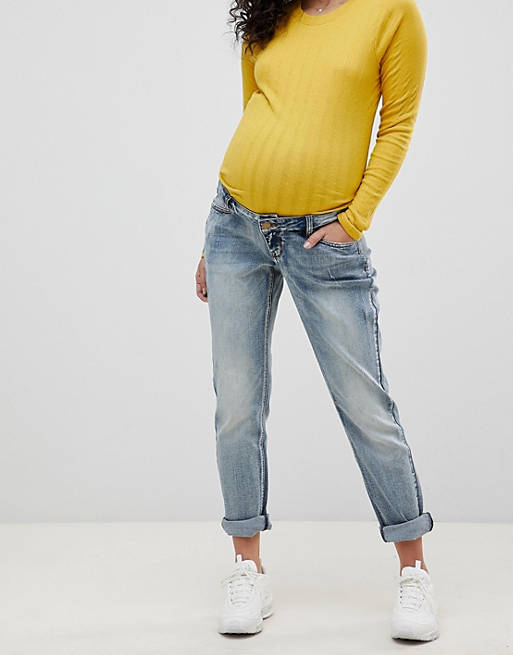 Jeans Bandia Maternity over the bump mom jean with removable bump band 