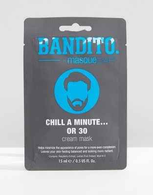 MasqueBAR Bandito Bandito Chill a Minute.. Or 30 Cream Mask-No color