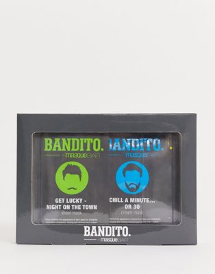 Bandito - Geschenkset met drie tissuemaskers-Zonder kleur