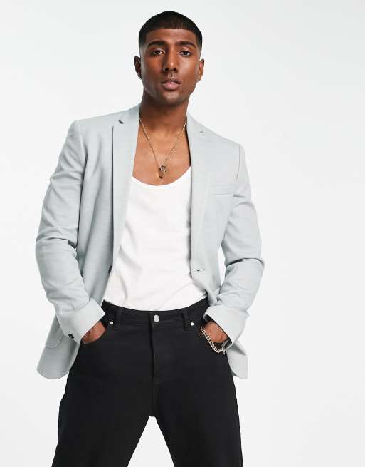 Bando – Blazer mit schmalem Schnitt in Grau
