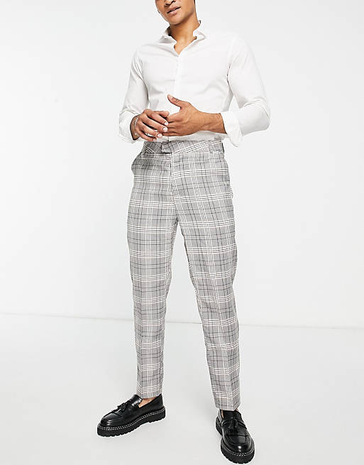 Bando carrot fit tapered checked pants