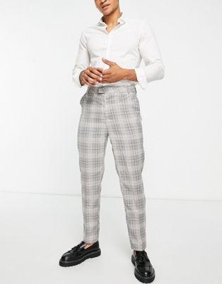 Bando carrot fit tapered checked trousers