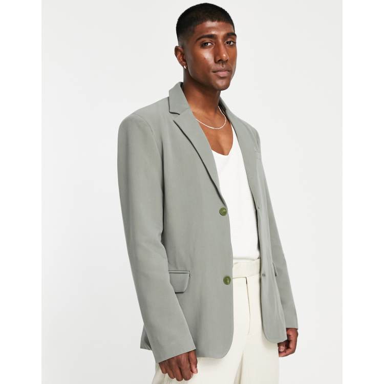 Giacca da abito regular fit in jersey chiaro Asos Uomo Abbigliamento Abiti eleganti 