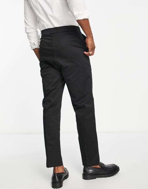 Bando - Pantalon de costume ajusté coupe carotte - Noir, 4 de 4