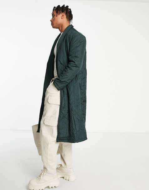 Bando quilted coat in dark green - view 1