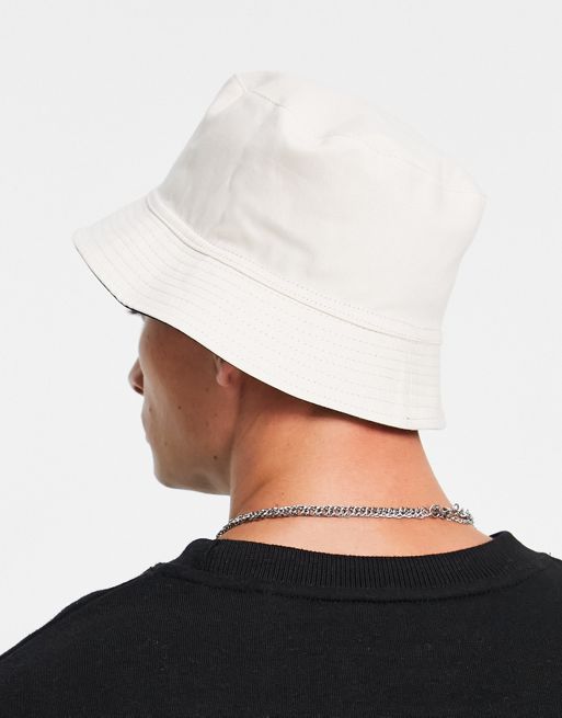 Bando reversible bucket hat in navy & off white | ASOS