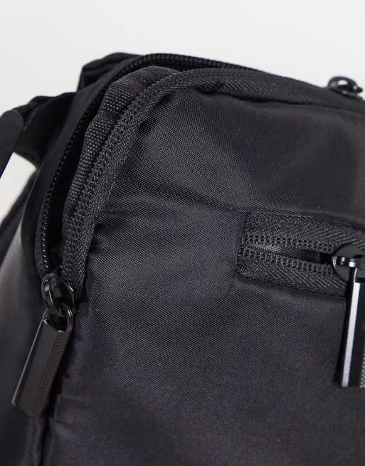 RUBBERIZED CROSSBODY BAG - Black