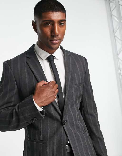 Grey 2025 pinstripe jacket