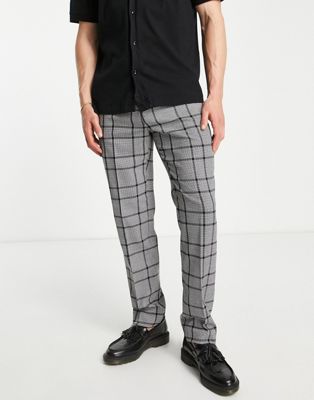 Bando slim smart trousers in grey check