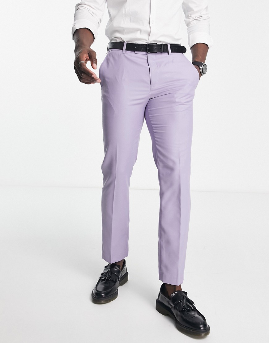 Bando slim suit trousers in lilac-Purple