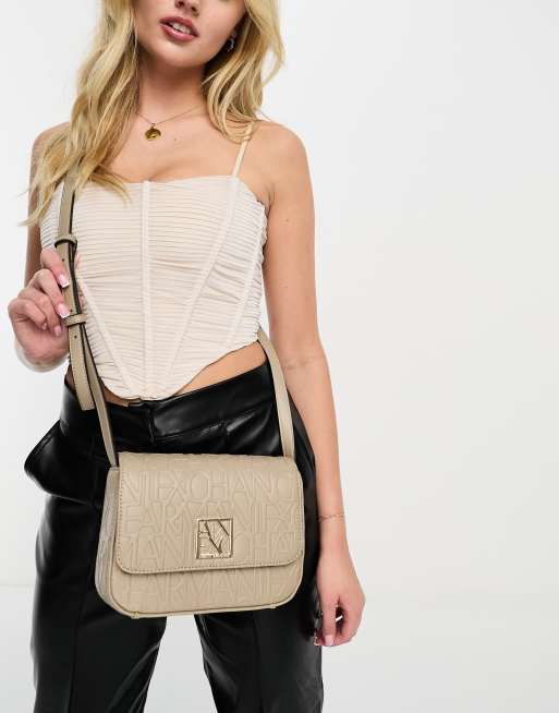 Bandolera beis claro de Armani Exchange