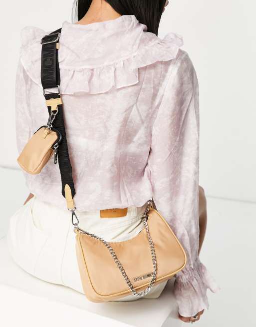Bandolera beis con asa de cadena BVital de Steve Madden