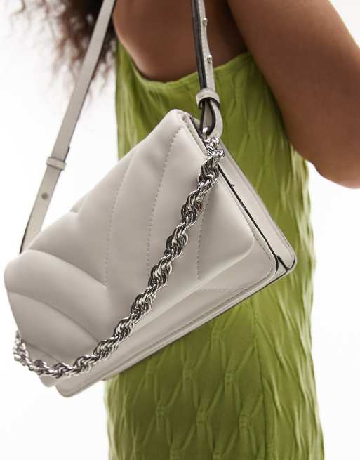Bandolera blanca acolchada con cadena Colette de Topshop, 4 de 4
