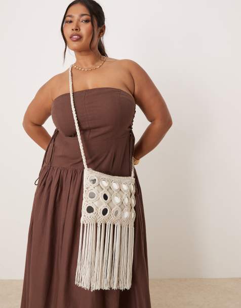 Bandolera blanca con flecos y detalles efecto espejo de Accessorize - view 1
