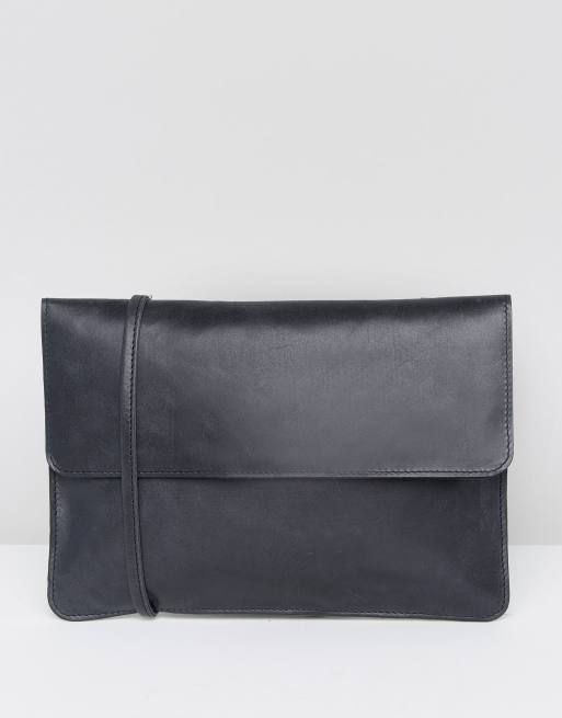 Bandolera de cuero minimalista con correa de quita y pon de ASOS