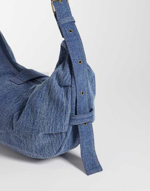 Bandolera flexible con lavado azul denim Dylan de Cotton On, 3 de 4
