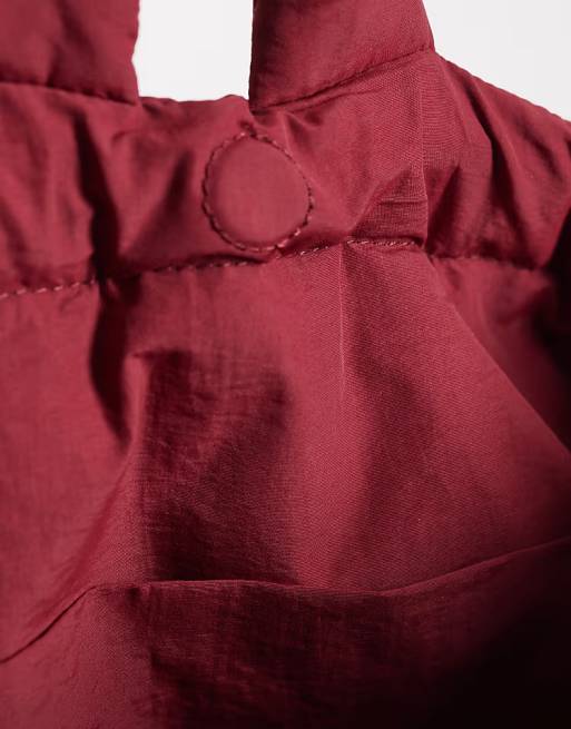 Bandolera grande rojo cereza multiposición de nailon suave Ona de OLEND, 3 de 4