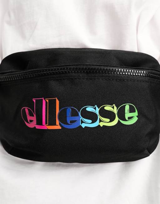 Bandolera negra con logo multicolor Fulisi de ellesse, 2 de 4