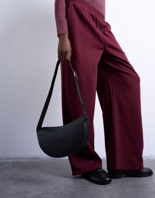 Bandolera negra de cuero auténtico Cooper de Topshop, 4 de 4
