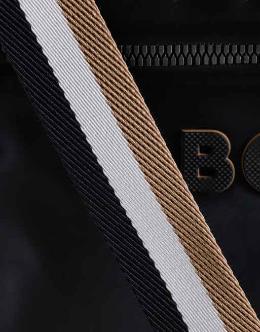 Bandolera negra estilo sobre con logo a tono Catch de BOSS, 2 de 4