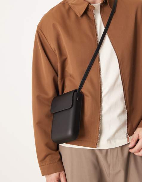 Bandolera pequeña negra estructurada de ASOS DESIGN - view 1