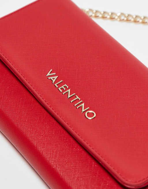 Bandolera roja con correa de cadena y caja de regalo Zero de Valentino, 2 de 3