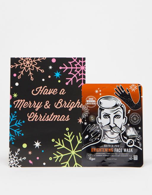 BARBER PRO - Julekort med Brightening Face Mask