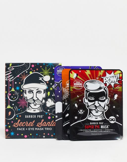Barber Pro - Secret Santa - Kerst-trio met gezichtsmasker & oogmasker 