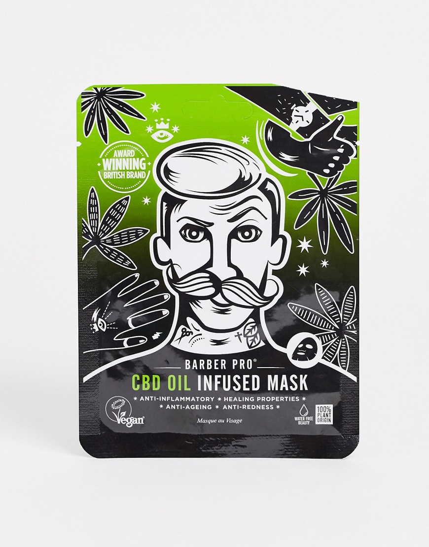 Barber Pro - sheet-maske tilsat CBD olie-Ingen farve