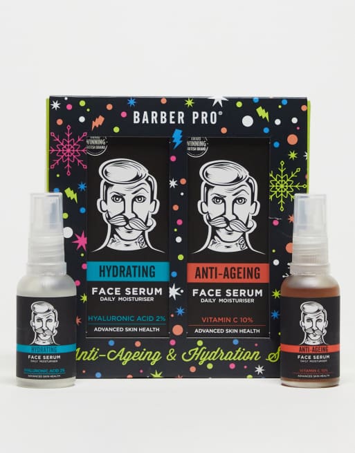 Barber Pro – Zestaw prezentowy z serum przeciwzmarszczkowym i nawilżającym